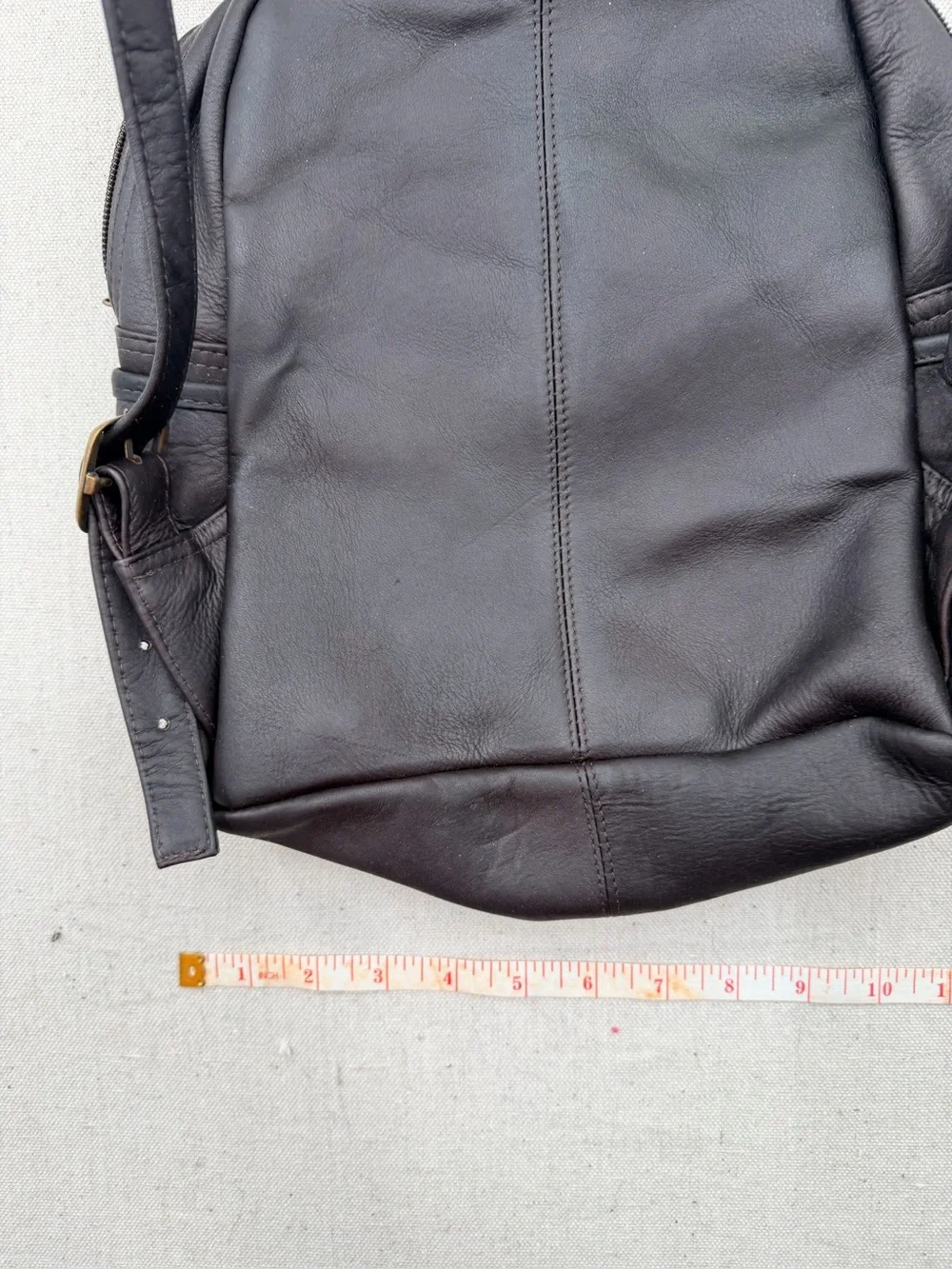 Le Donne Leather Men's Backpack - Black